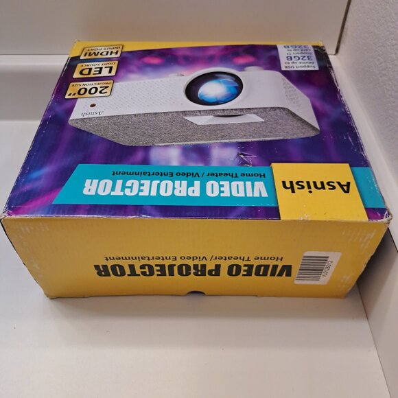 Asnish Outdoor Movie Projector Native 1080p, 9500 Lumens, Bluetooth - Picture 3 of 9